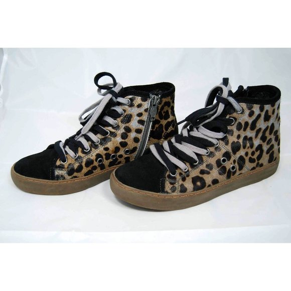 Ash pony hair High Top Sneakers in leopard print - Picture 3 of 7